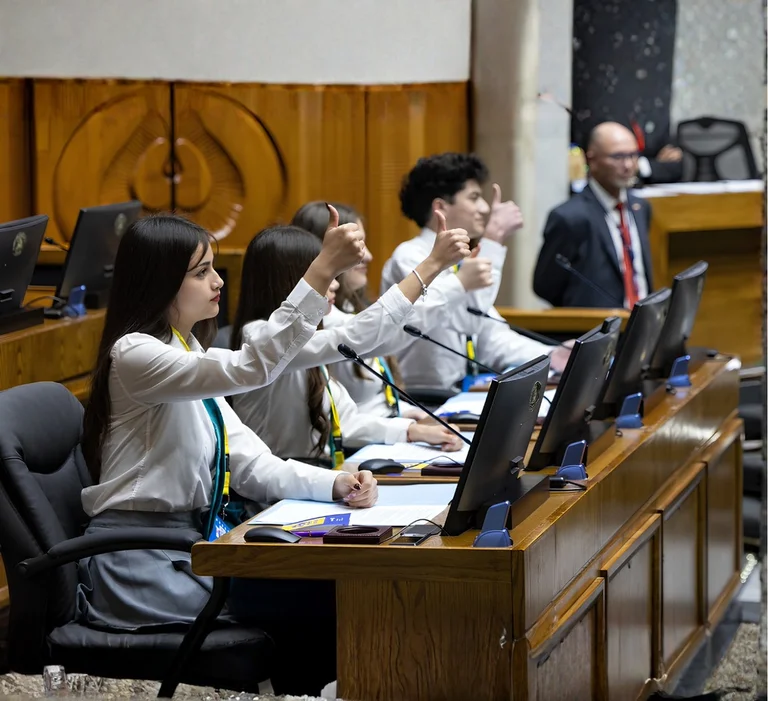 Nuestros estudiantes se convirtieron en senadoras y senadores por un día | CPV Peñalolén